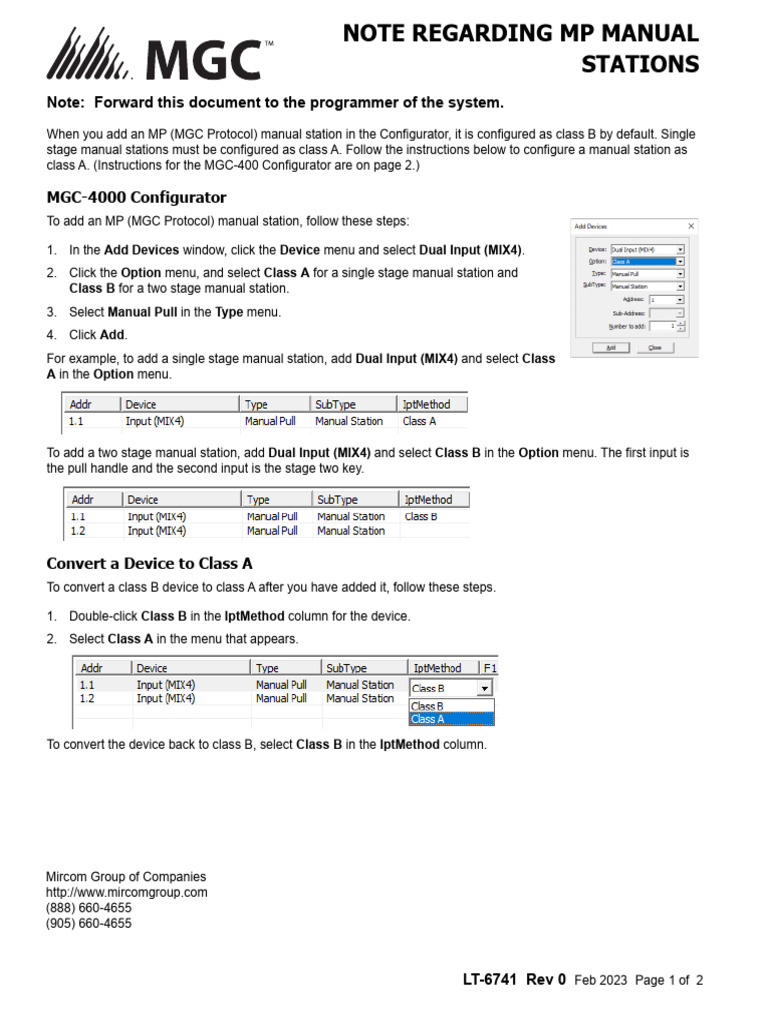 LT 6740 MP Manual Stations Addendum Rev 0 2023-02-27 | PDF