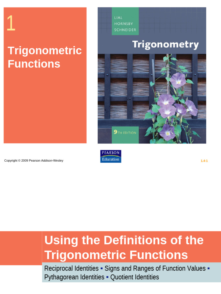 3 Using The Definitions of Trigonometric Functions | PDF ...