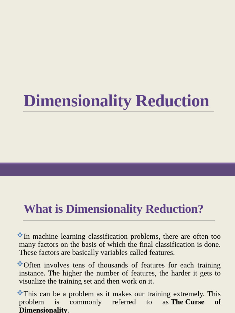 Dimensionality Reduction in Machine Learning | PDF | Eigenvalues And ...