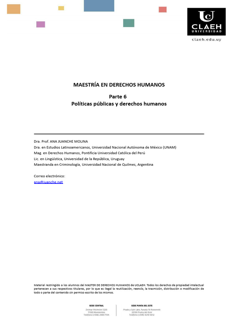 Políticas Públicas y Derechos Humanos | PDF | Estudios de género ...