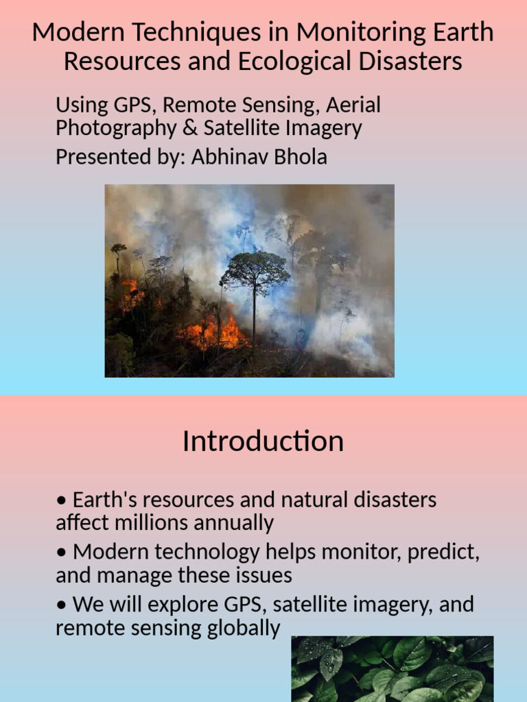 Monitoring Earth Resources & Disasters | PDF | Earthquakes | Natural ...