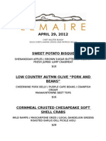 APRIL 29, 2012: Sweet Potato Bisque