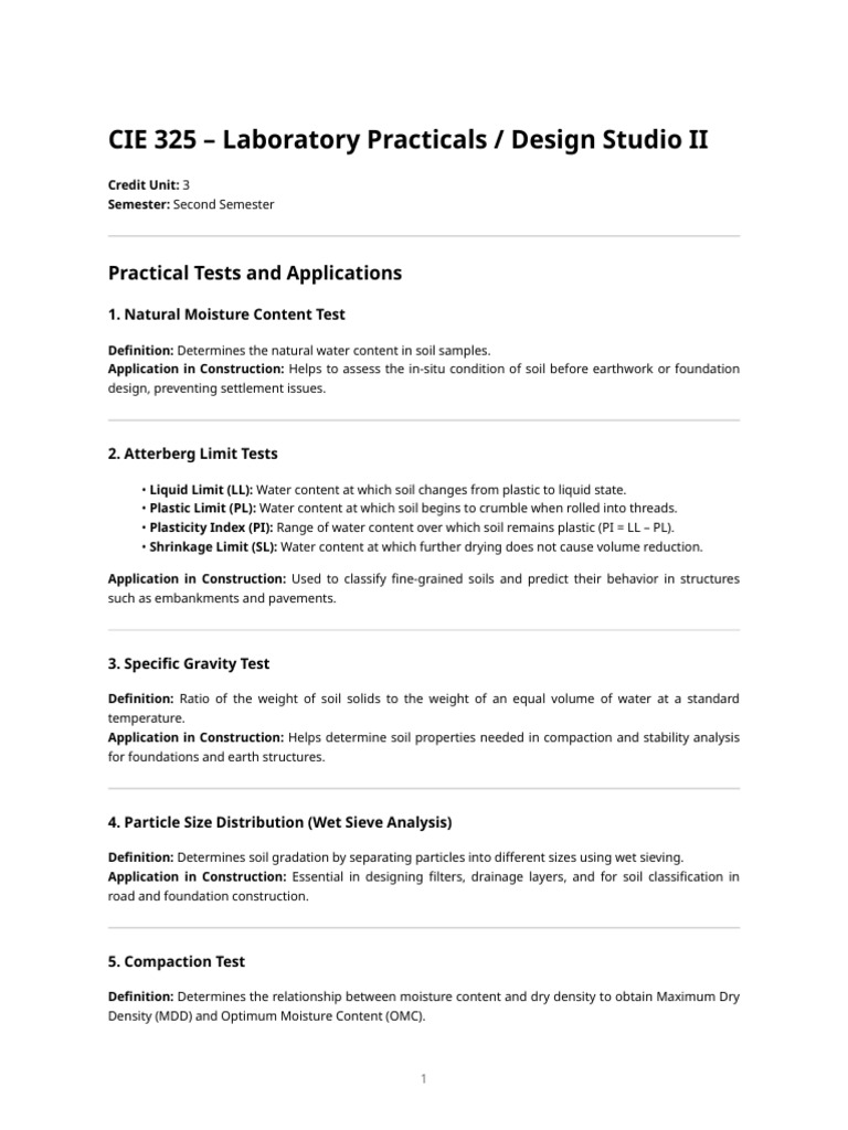 Soil Testing Methods for Construction | PDF | Applied And ...