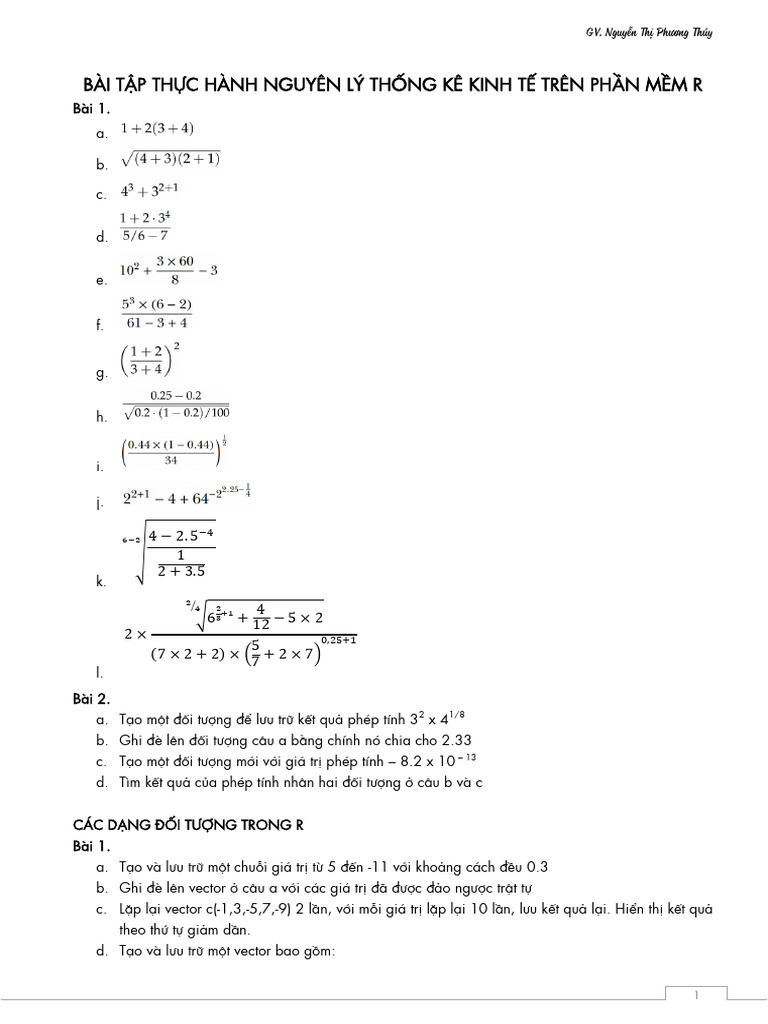BT Thuc Hanh - P1 | PDF