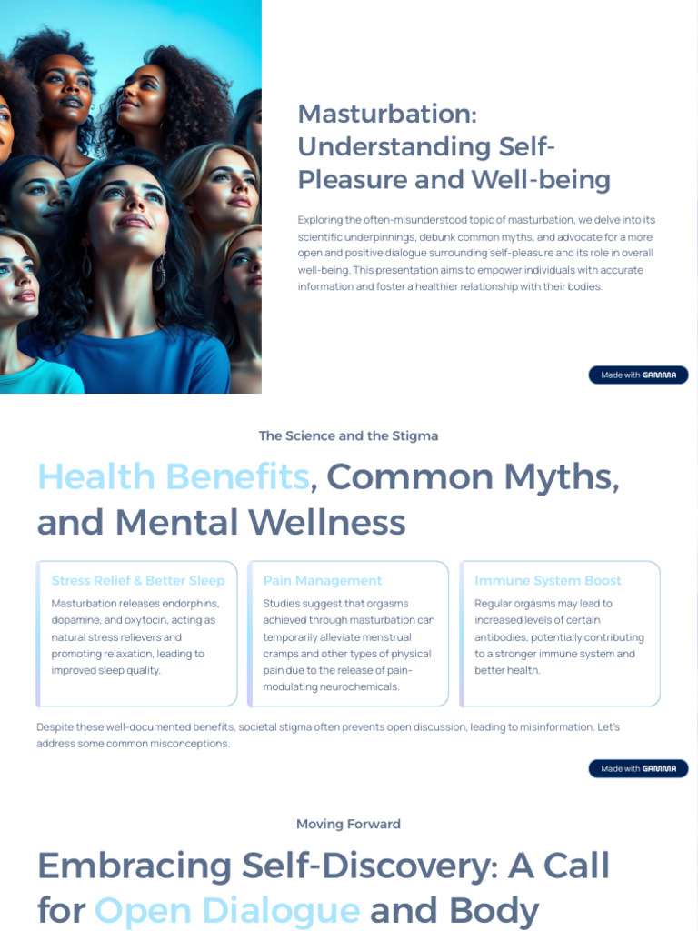 Masturbation Understanding Self Pleasure and Well Being | PDF