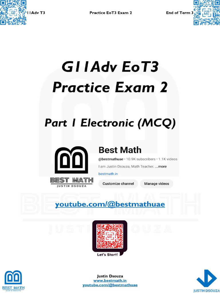Practice Exam Math | PDF