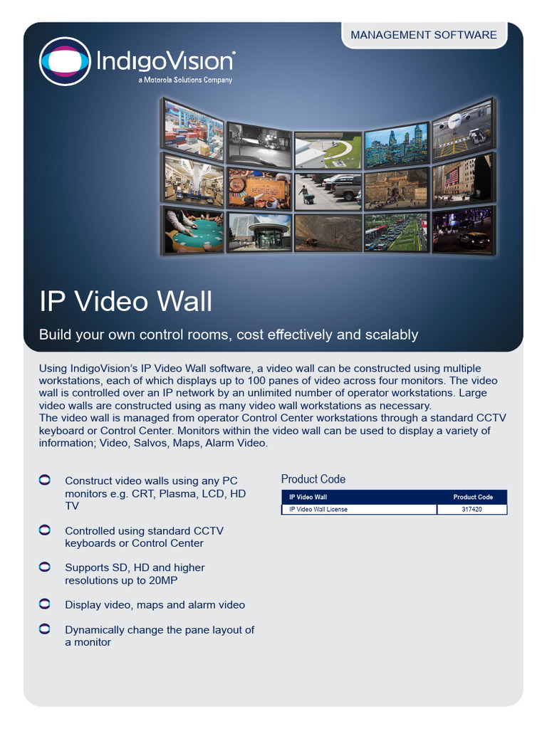 IP Video Wall Software Overview | PDF | Computer Monitor | Personal ...