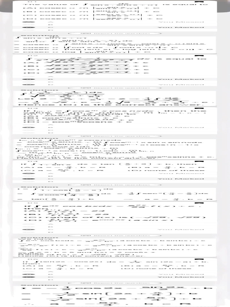 Math Problem Solutions and Explanations | PDF