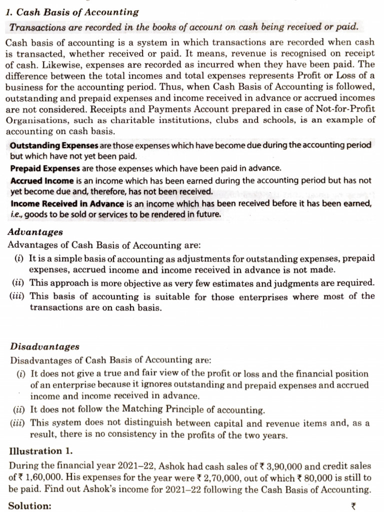 Cash vs. Accrual Accounting Explained | PDF | Basis Of Accounting ...