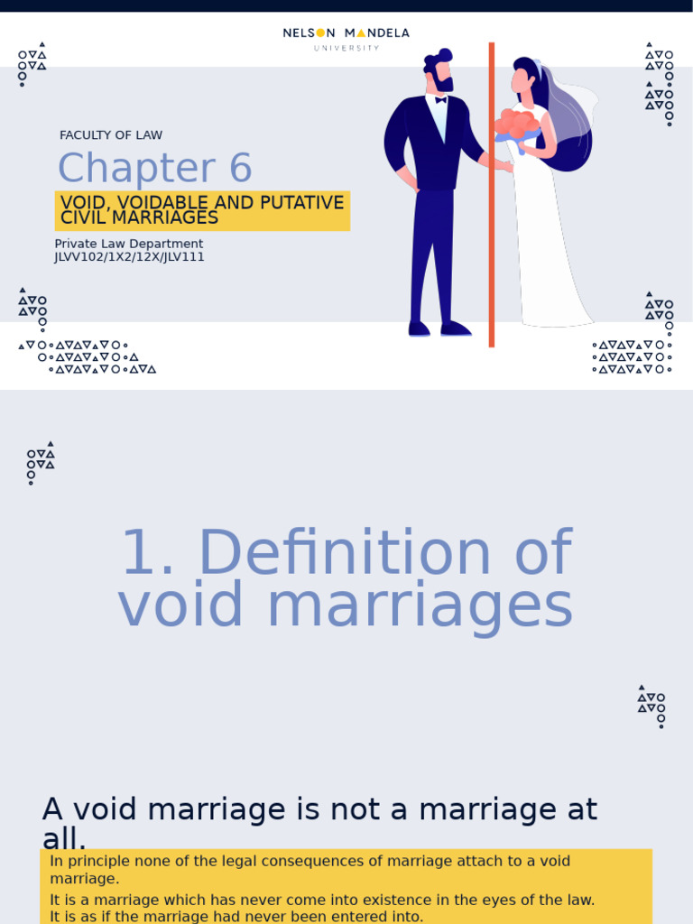 Understanding Void, Voidable, and Putative Marriages | PDF | Annulment ...