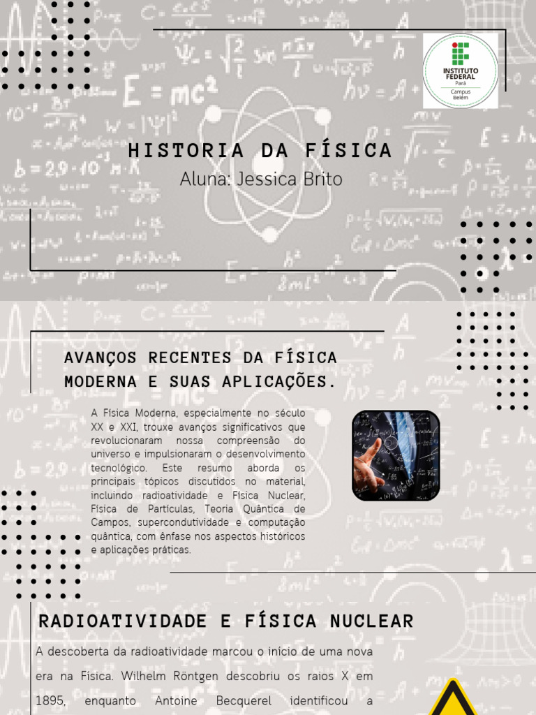 Avanços da Física Moderna e História | PDF | Física | Mecânica Quântica