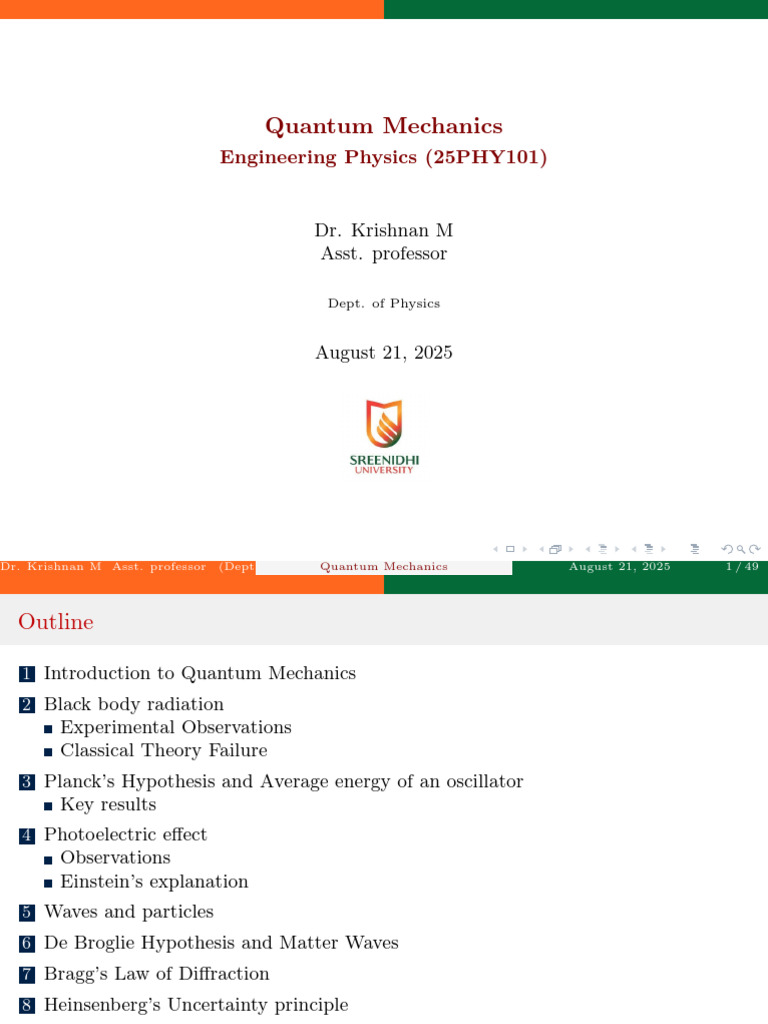 Mech Effect in Quantum Mechanics | PDF | Photoelectric Effect | Quantum ...