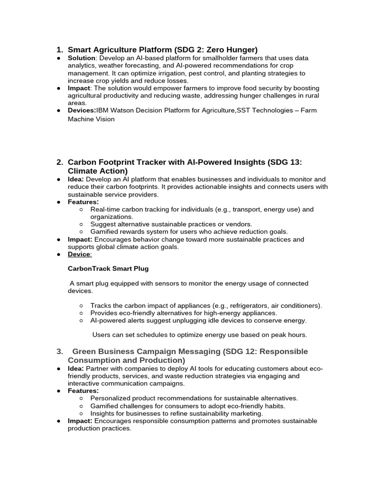 AI Solutions for Sustainable Agriculture and Climate | PDF