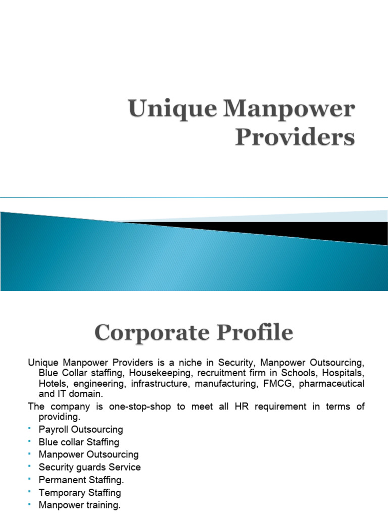 Unique Manpower Providers Overview | PDF | Human Resources | Recruitment