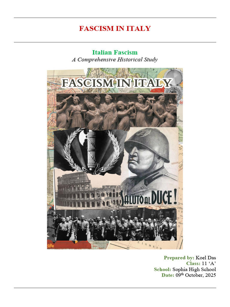 Rise of Fascism in Italy (1919-1945) | PDF | Fascism | Benito Mussolini