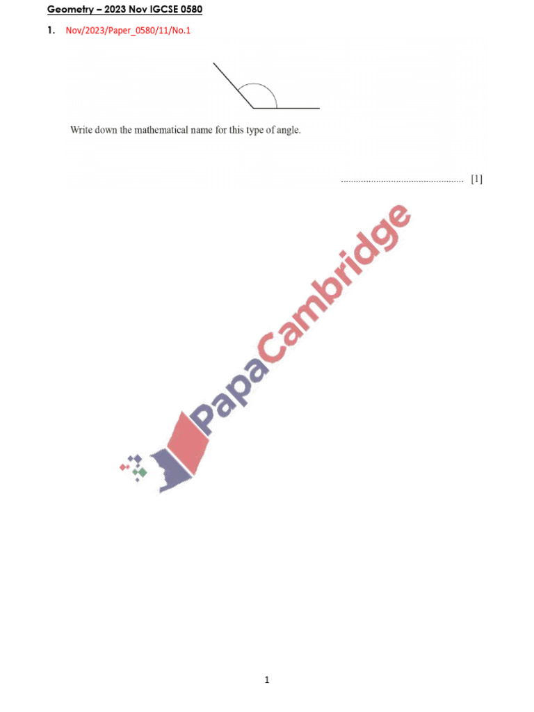 IGCSE 2023 Geometry Exam Papers | PDF | Chess Theory | Chess