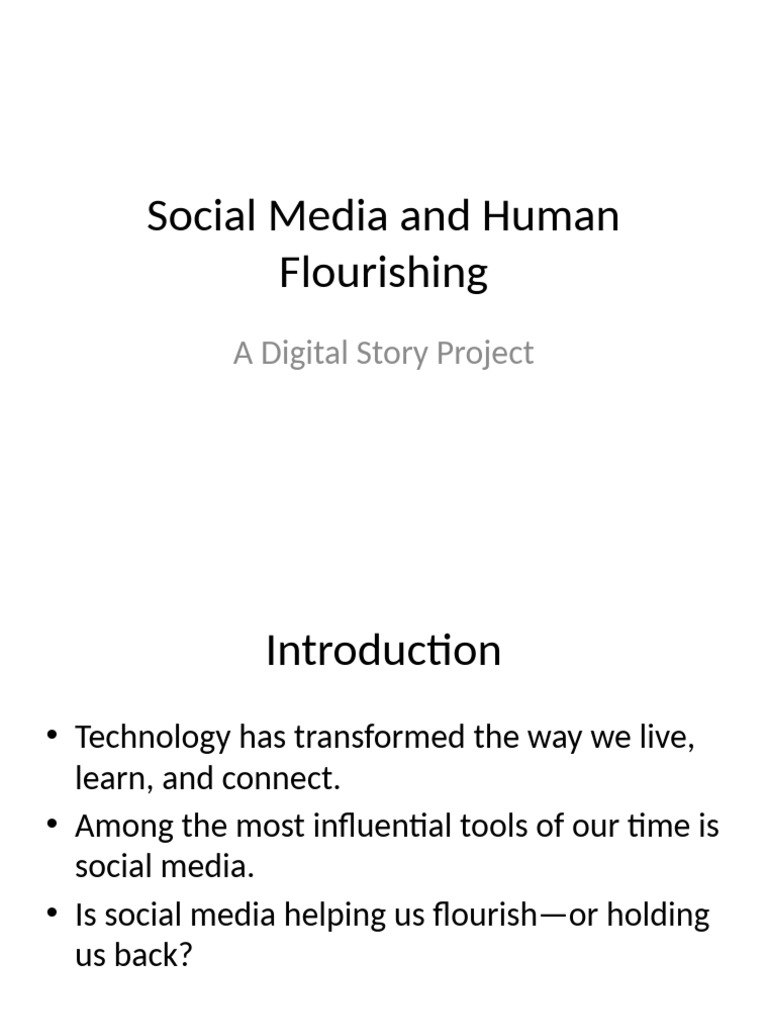Social Media and Human Flourishing | PDF