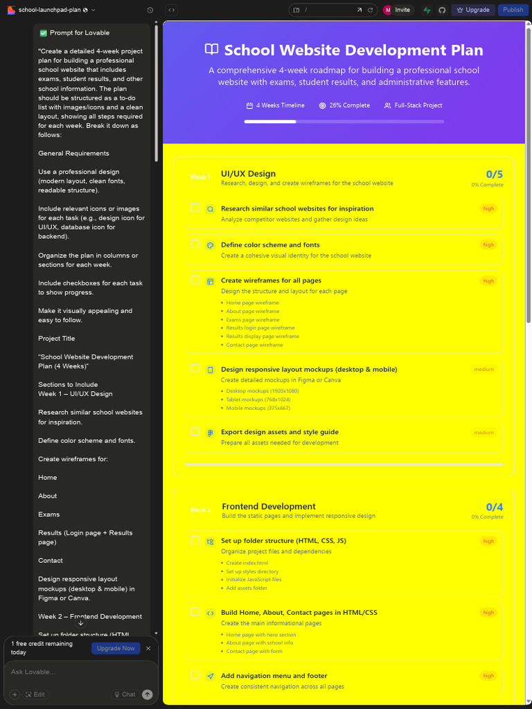 School Website Development Plan | PDF | Page Layout | Web Development