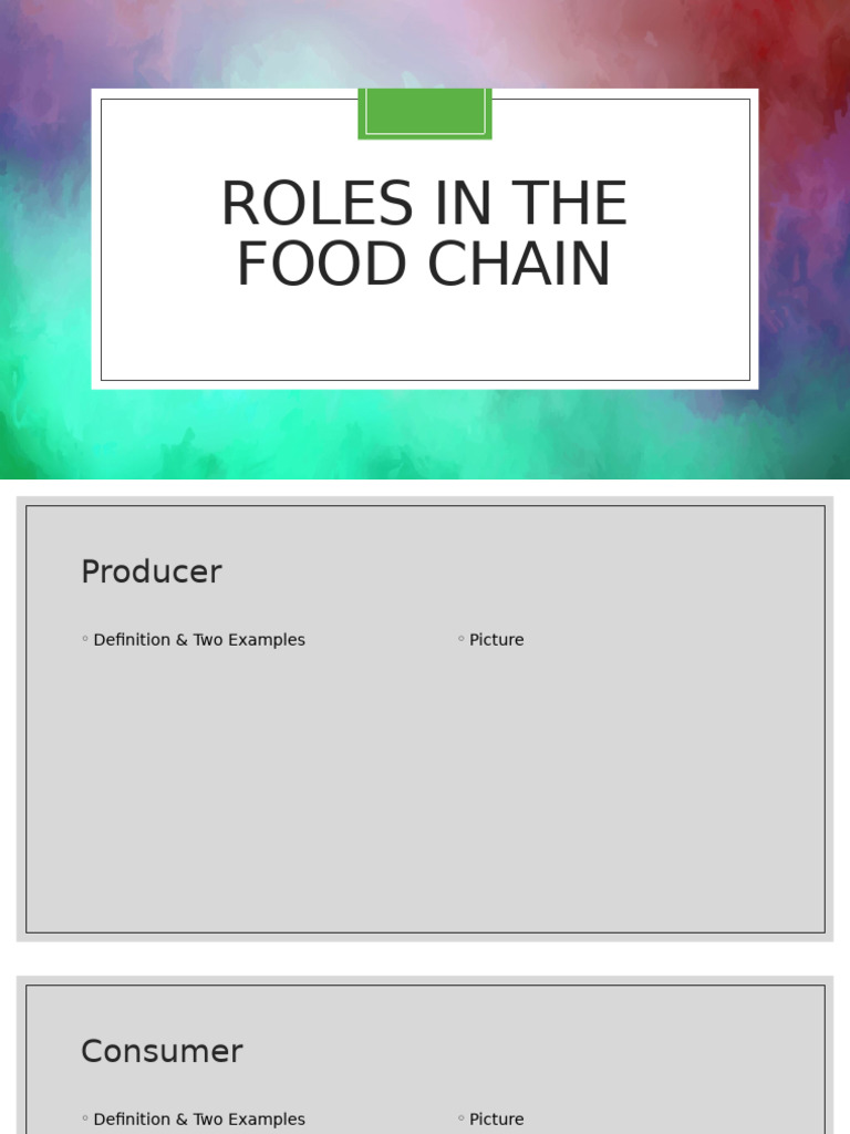 Roles in The Food Chain | PDF
