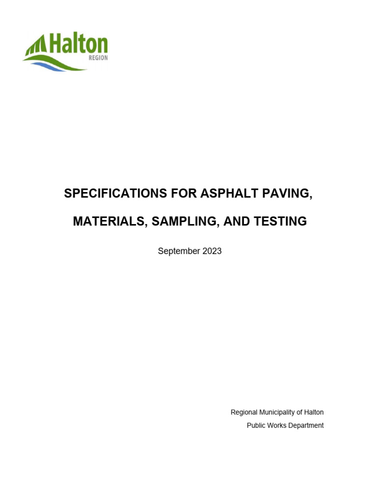 Asphalt Paving Specifications Guide | PDF | Road Surface | Construction ...