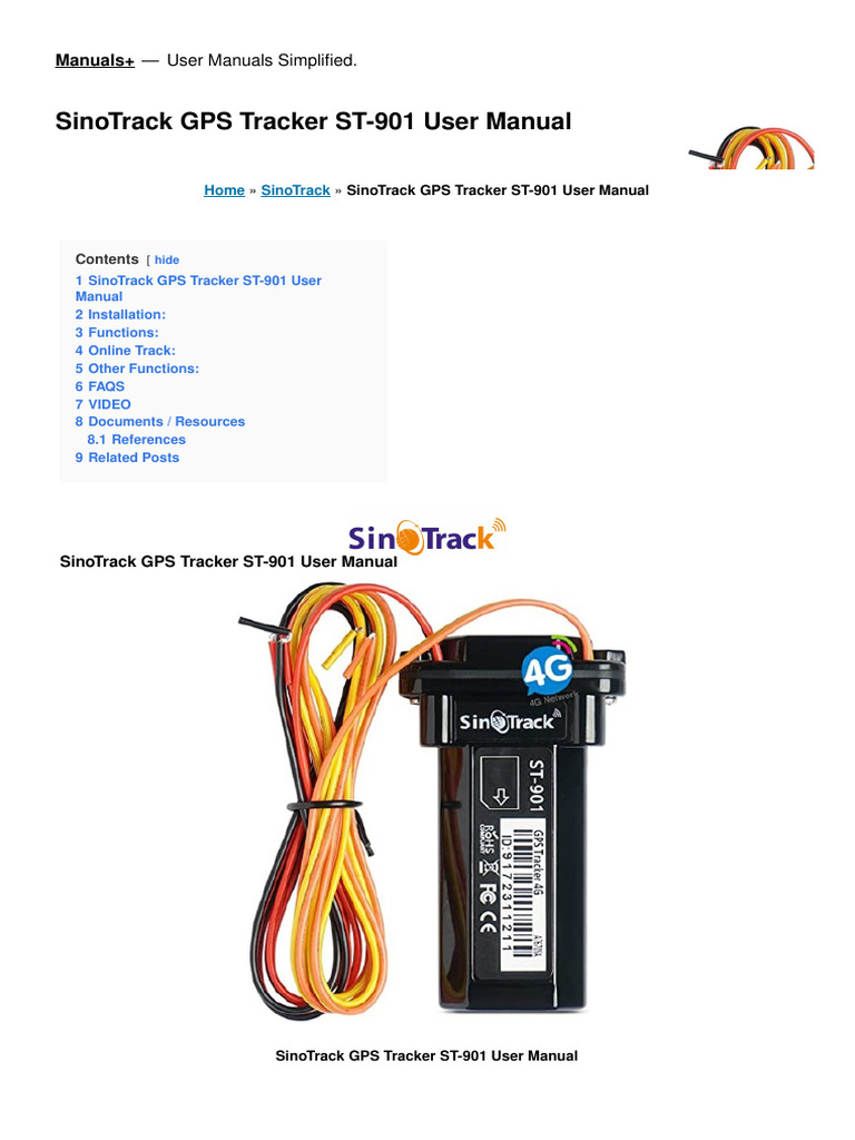 Gps Tracker ST 901 Manual | PDF | Computing | Mobile Technology