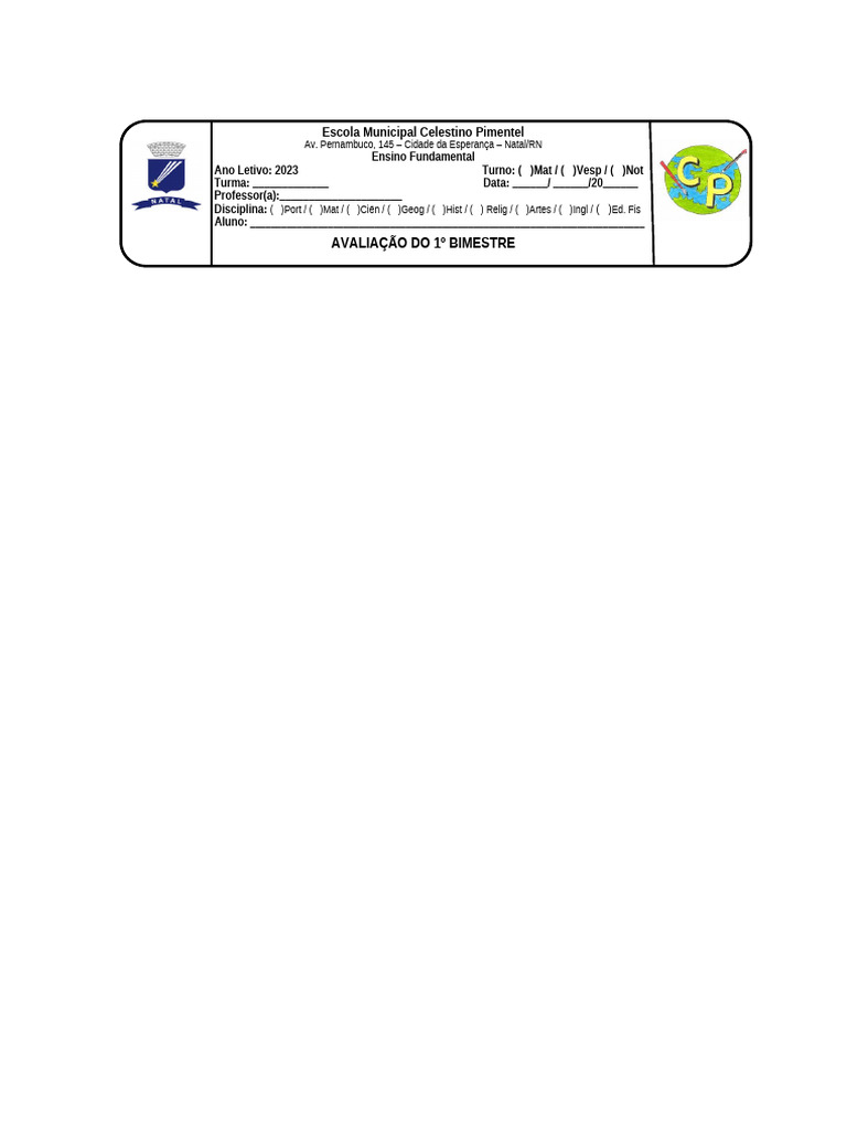 Timbre Da Escola - Modelo | PDF