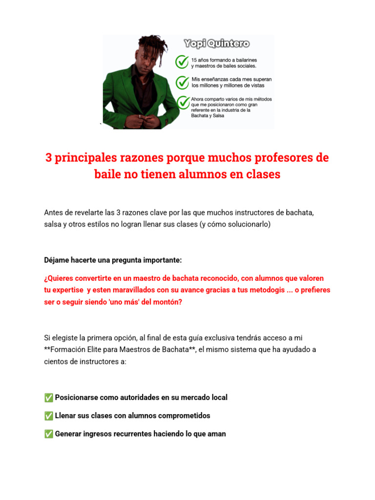 3 Razones por las que no tienes alumnos | PDF | Maestros