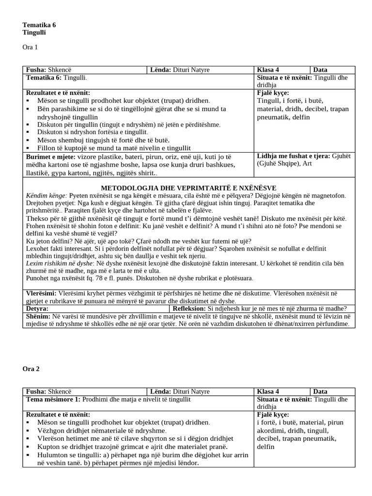 Kreu 6 Tingulli | PDF