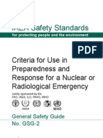 Criteria for Use in Preparedness and Response for a Nuclear or Radio Logical Emergency
