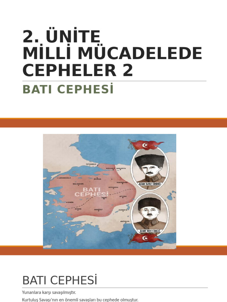 Bati Cephesi̇ Slayti İnkilap | PDF