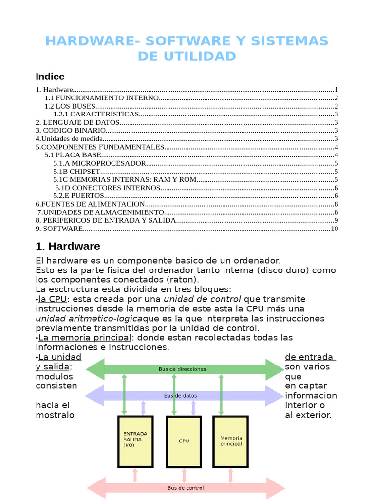 Hardware y Software Actividad 1 | PDF | Hardware de la computadora ...