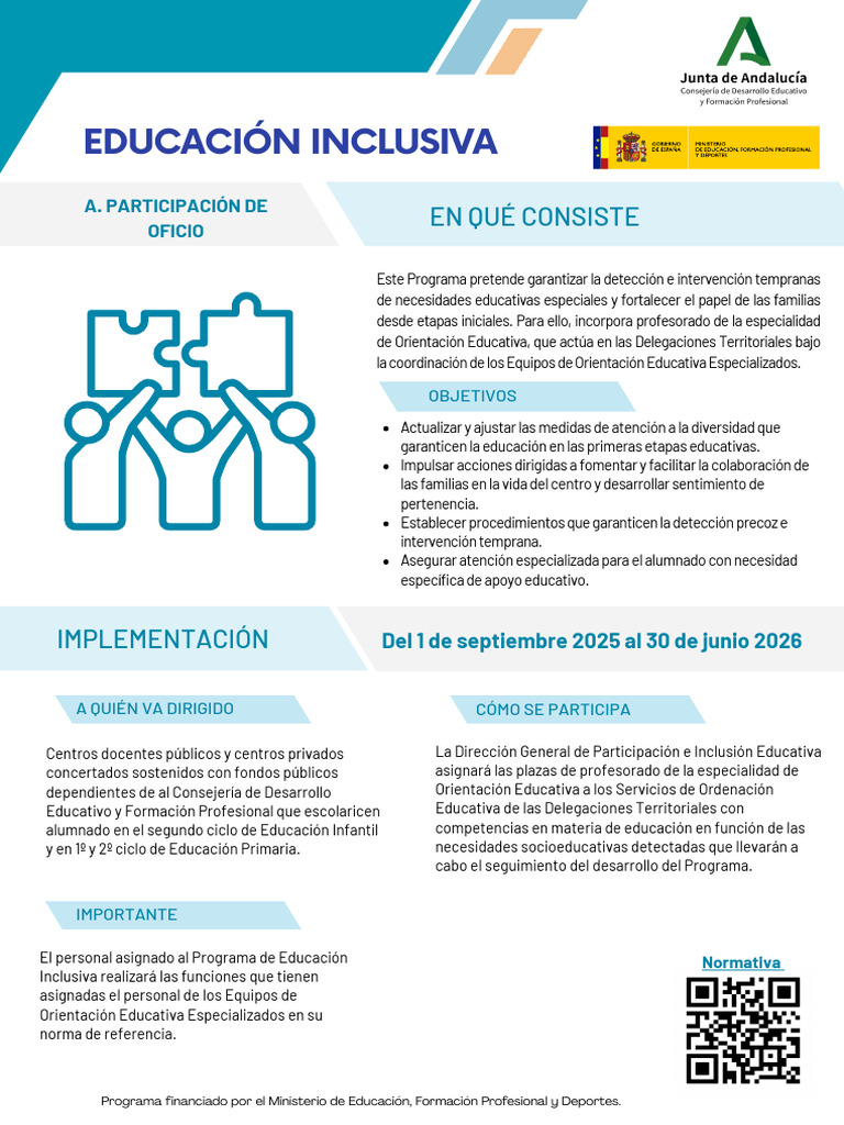 Programa de Educación Inclusiva 2025 | PDF | Educación de la primera ...