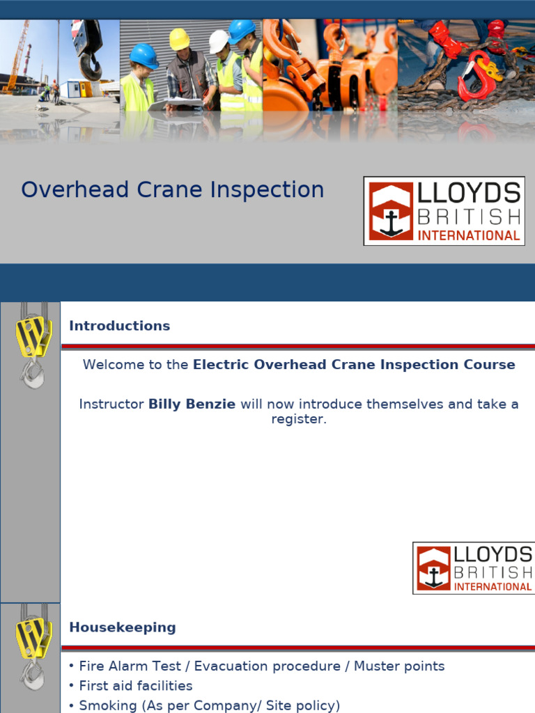 Overhead Crane Inspection Training Guide | PDF | Crane (Machine ...