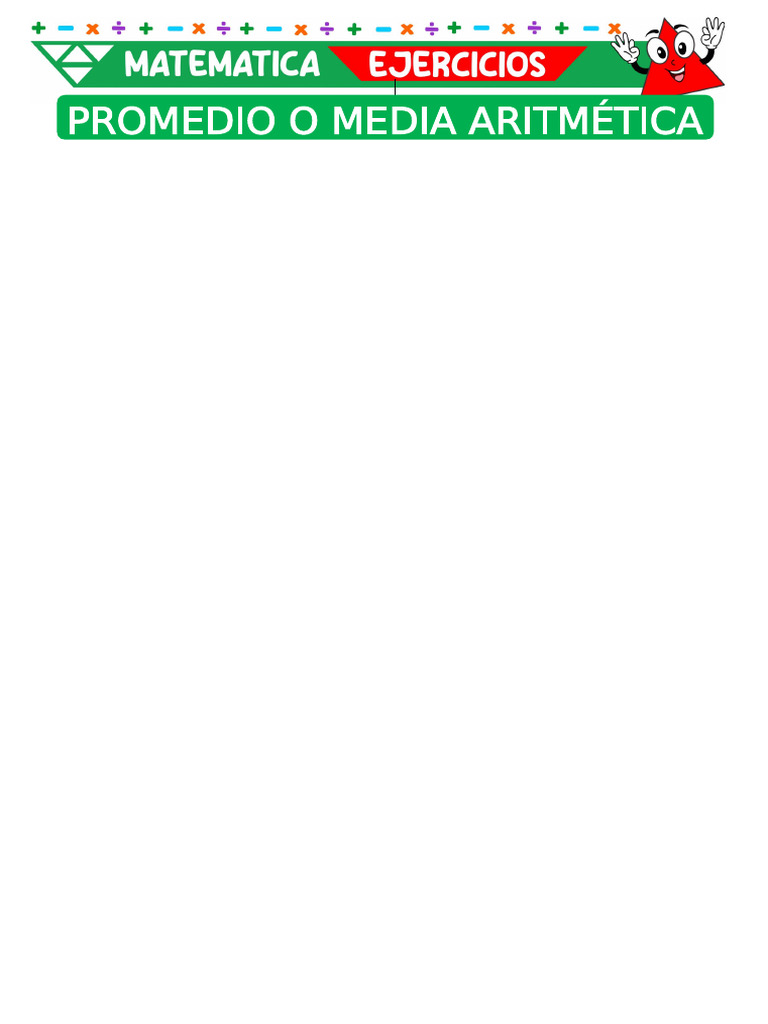 Ejercicios de Media Aritmética para Primaria | PDF