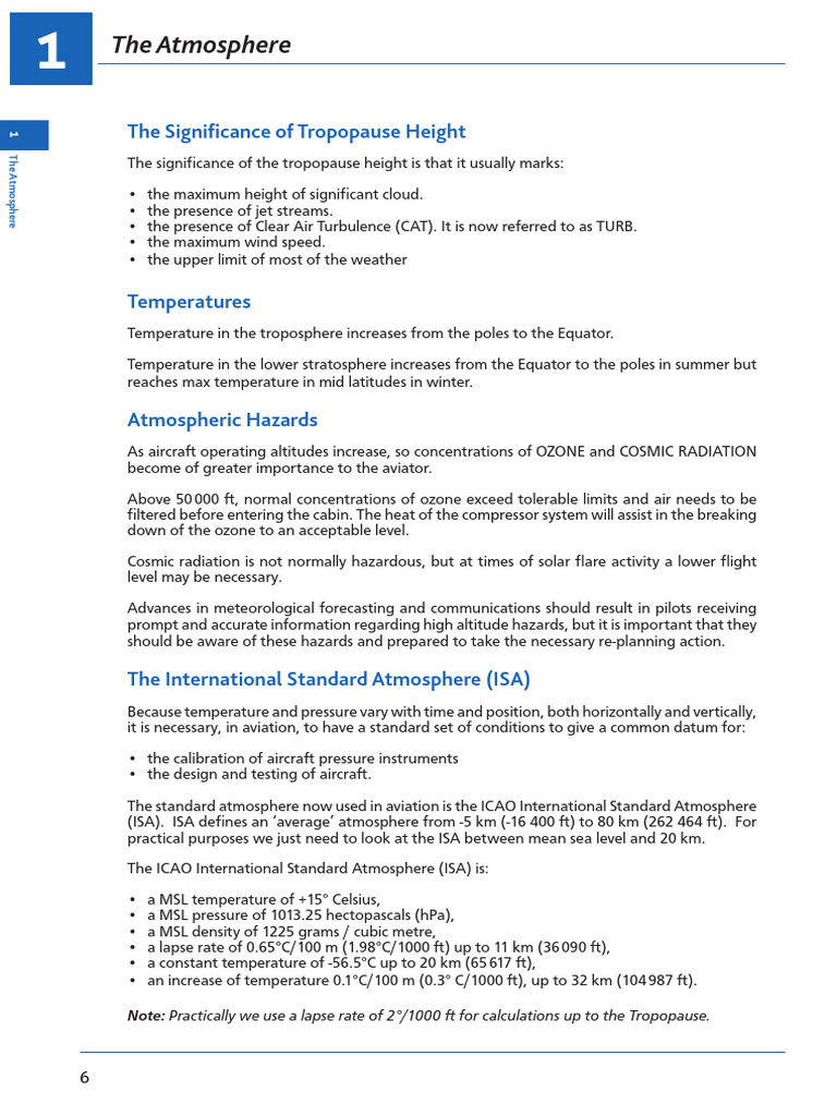 Understanding the Atmosphere and ISA | PDF | Atmospheric Pressure ...