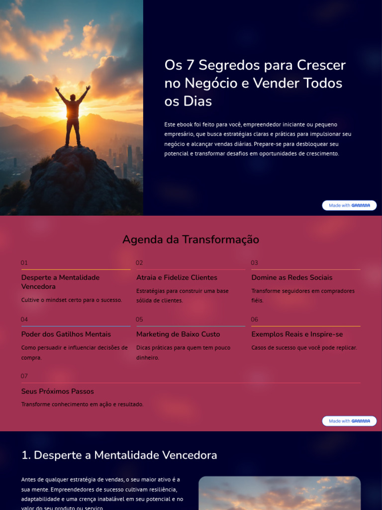 Os 7 Segredos para Crescer No Negocio e Vender Todos Os Dias | PDF ...