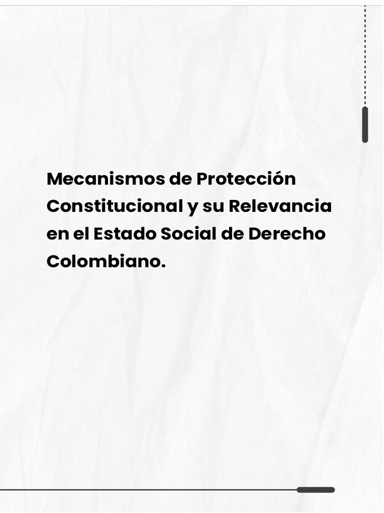 Mecanismos de Protección Constitucional en Colombia | PDF | Habeas ...