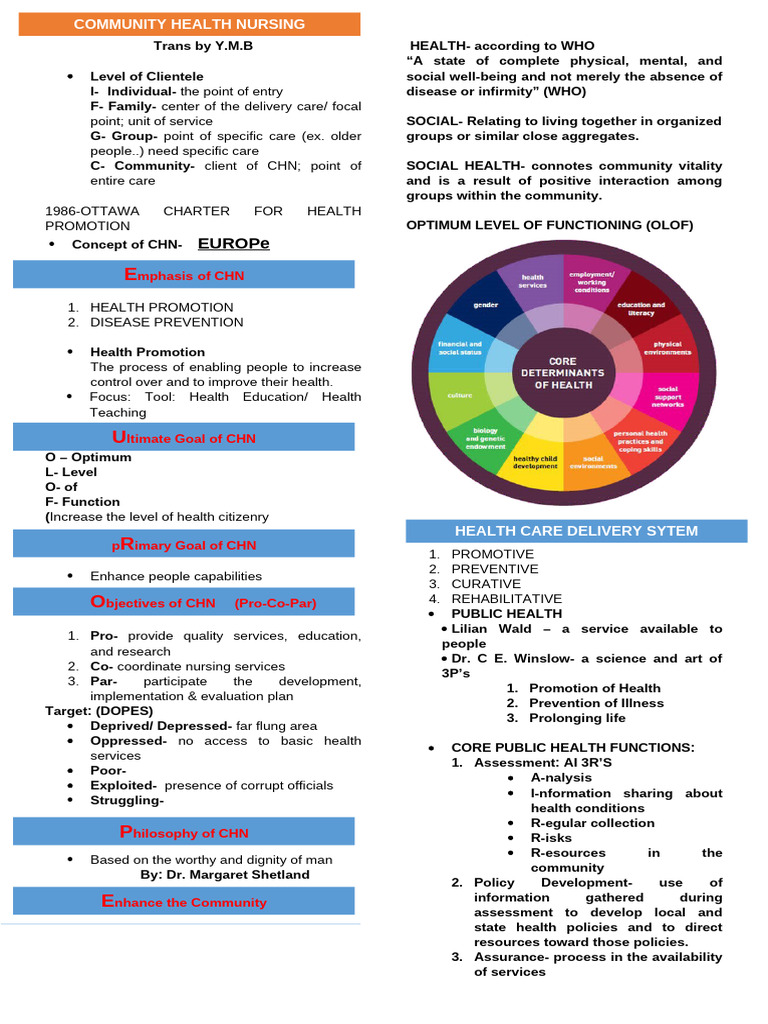 Community Health Nursing Overview | PDF | Vaccines | Health Care