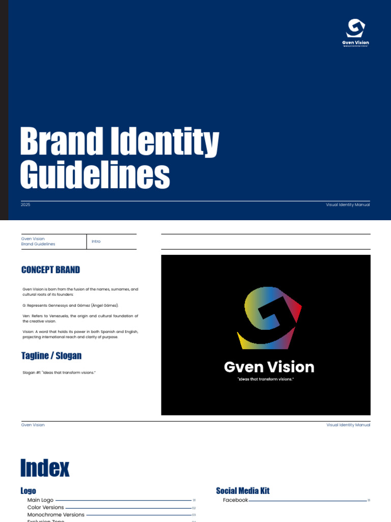 Gven Vision Brand Identity Manual 2025 | PDF | Rgb Color Model | Typography