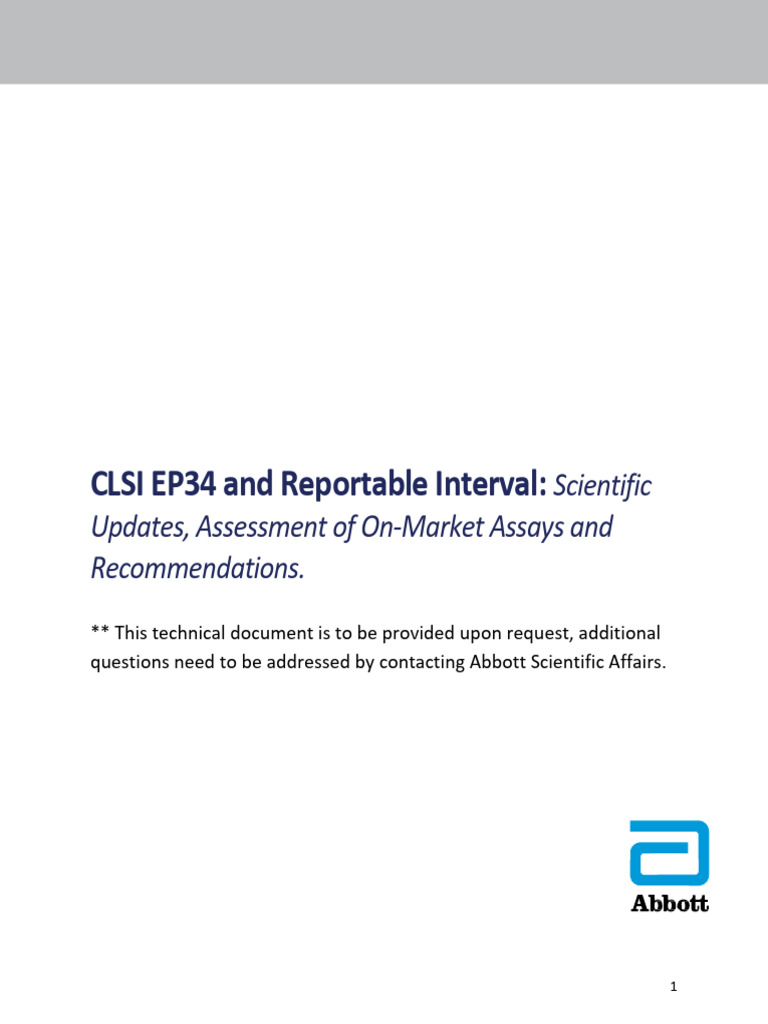 CLSI EP34: Extended Measuring Intervals | PDF | Detection Limit | Analysis