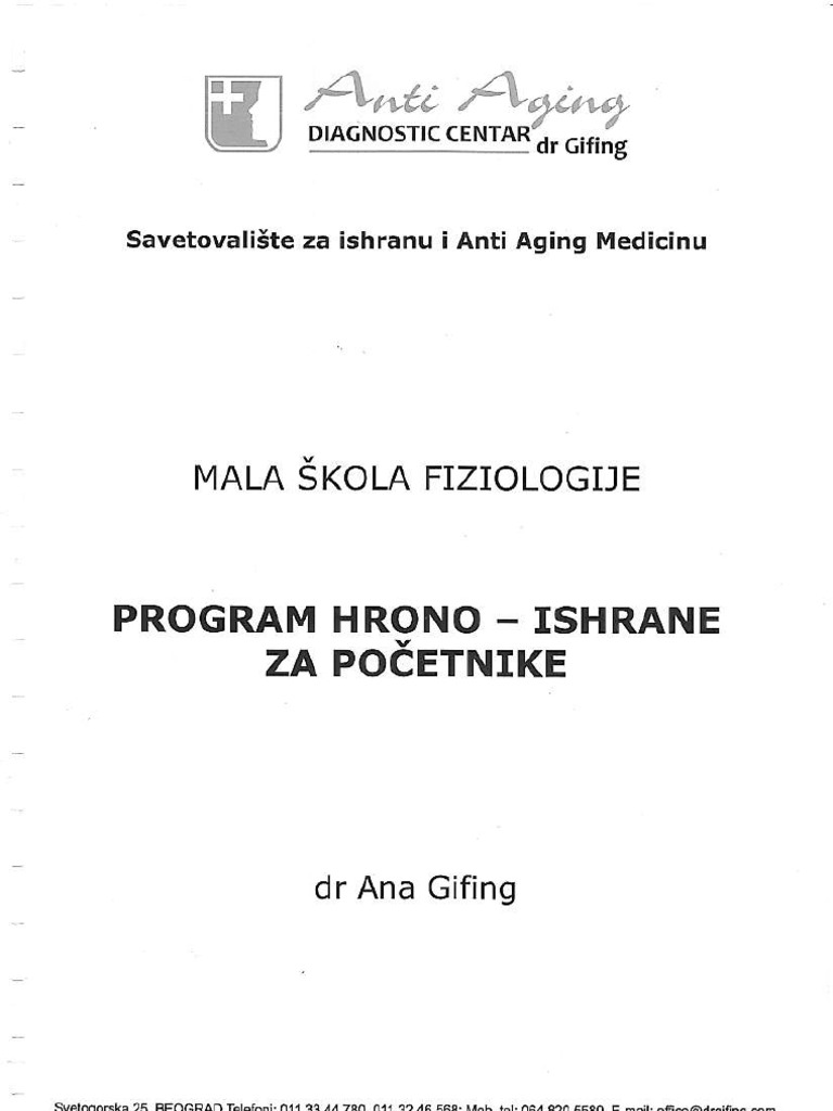 Program Hrono-Ishrane Za Pocetnike