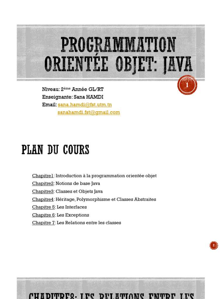Relations entre classes en Java | PDF | Java (Langage de programmation ...