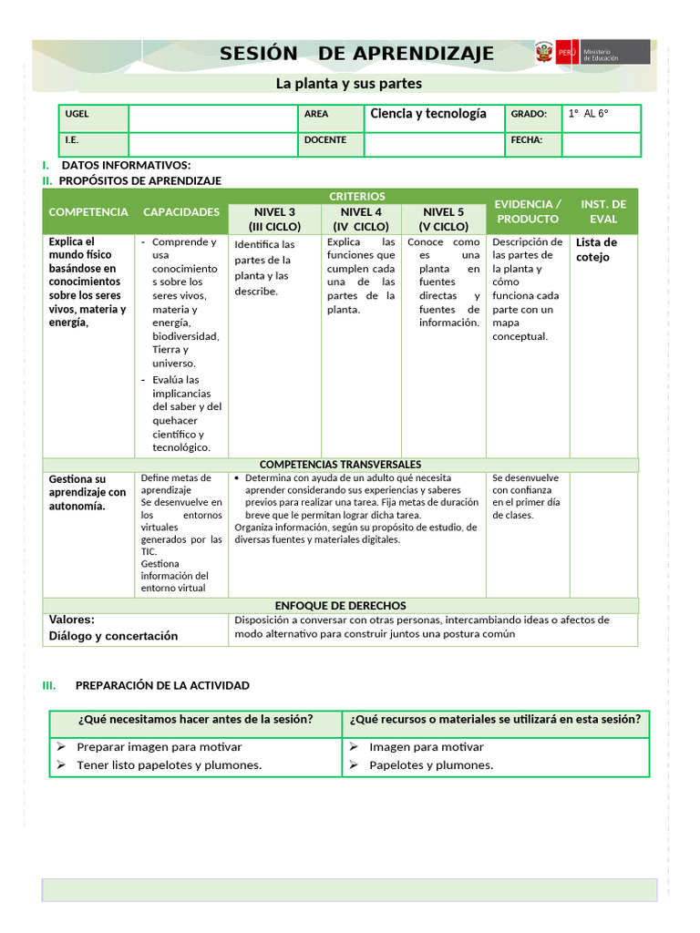 Aprendizaje sobre las Partes de la Planta | PDF | Plantas | Aprendizaje