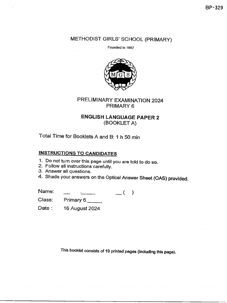 P6 English 2024 SA2 Mgs | PDF
