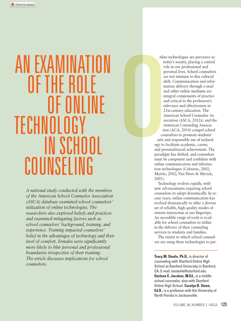 An Examination of The Role of Online Technology in School | PDF ...