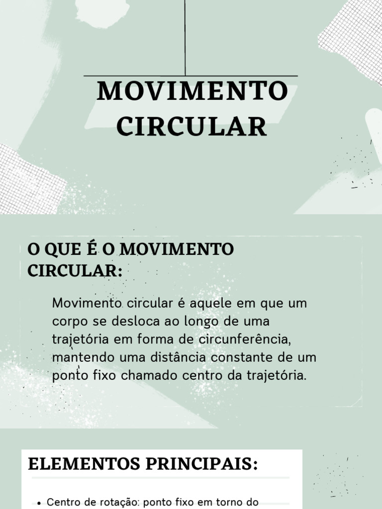 Entenda o Movimento Circular e suas Forças | PDF