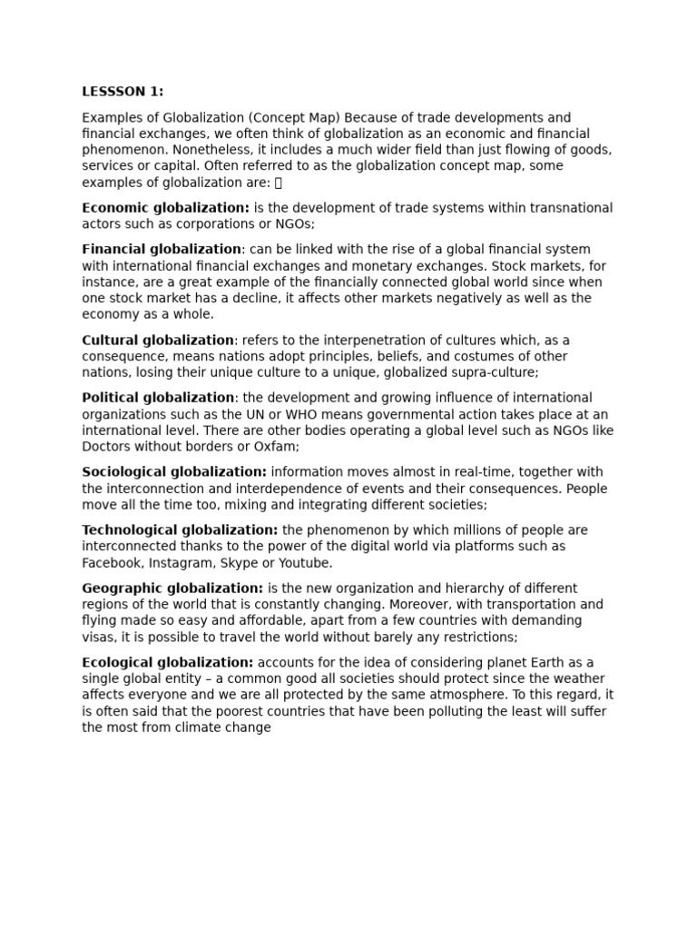 Understanding Globalization Concepts | PDF | Globalization | World ...