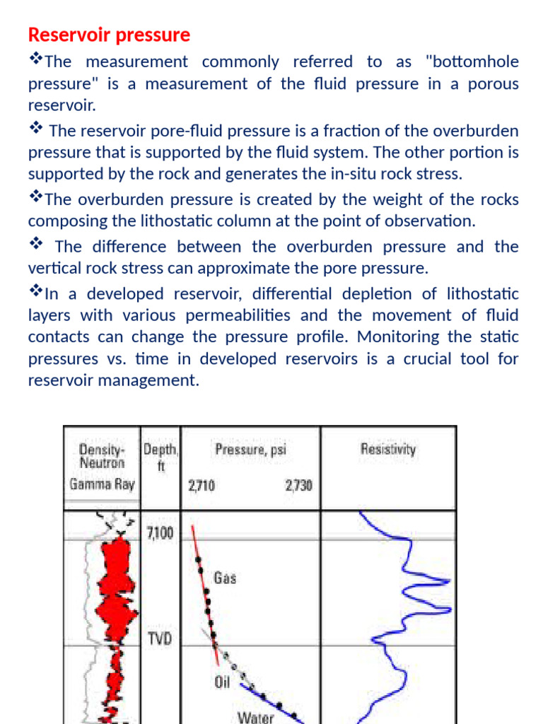 Reservoir Pressure Measurement Techniques | PDF | Fluid Dynamics | Pressure