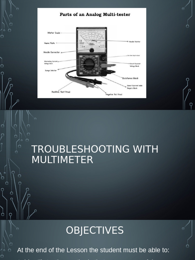 LESSON 20 Troubleshooting With Multimeter | PDF