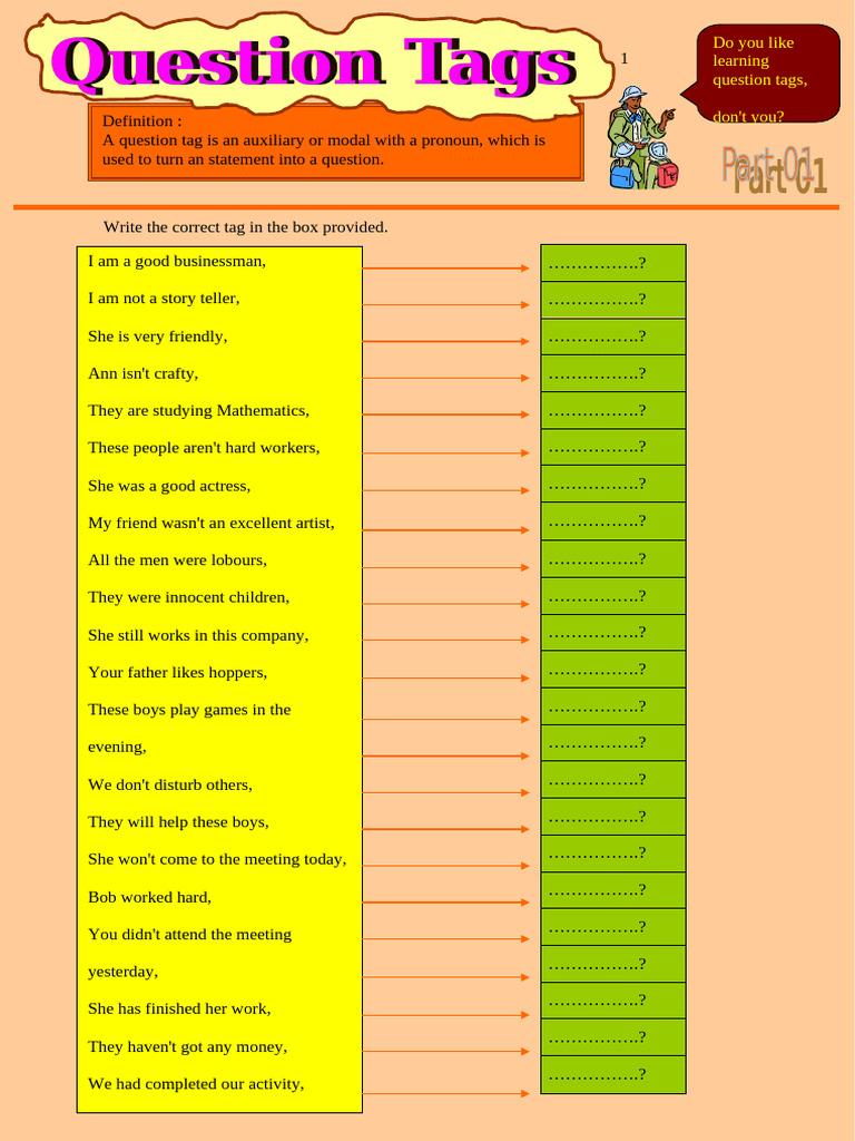 Understanding Question Tags in English | PDF